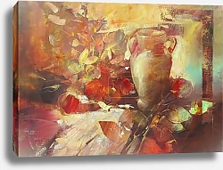 Постер Натюрморт с кувшином и яблоками #1