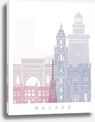 Постер Малага: Пастельный взгляд на исторический горизонт