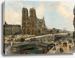 Постер Дюфе Эдуард View Of Paris With Notre Dame