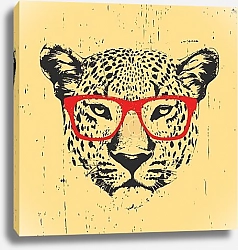 Портрет леопарда в очках