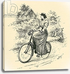 Постер A 19th century female cyclist. From The Strand Magazine published 1897