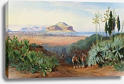 Постер Лир Эдвард Палермо, Сицилия, с Монте-Пеллегрино