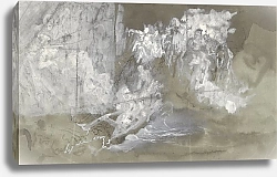 Постер Доре Гюстав Wolk waarin figuren zweven