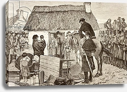 Постер Школа: Испанская 19в. Poor tenants being evicted from their home during the Irish National Land League crisis