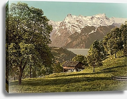 Постер Швейцария. Аксенштайн на Люцернском озере