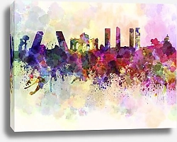 Постер Мадрид: акварельные горизонты столицы