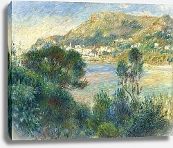 Постер Ренуар Пьер (Pierre-Auguste Renoir) Вид на Монте-Карло с мыса Мартен