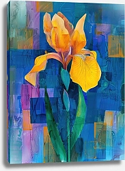 Постер Vibrant dance of yellow iris
