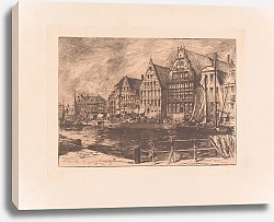 Постер Хайнс Арманд Gezicht op de kade in Gent