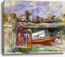Постер Ренуар Пьер (Pierre-Auguste Renoir) Young Girls in Argenteuil; Jeune Filles a Argenteuil, c. 1896