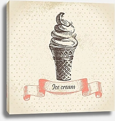 Постер Иллюстрация с мороженым