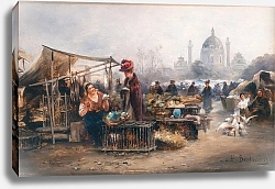 Постер Барбарини Эмиль A Market before the Church of St. Charles
