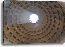 Постер Италия, Рим, свет в куполе храма