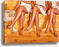 Постер Три девушки в сауне