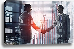 Постер Рукопожатие двух бизнесменов