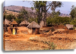 Постер Африканская деревня