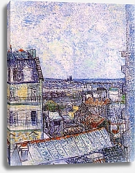 Постер Ван Гог Винсент (Vincent Van Gogh) Вид Парижа из комнаты Винсента 2