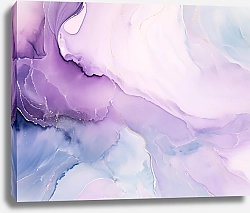 Постер Abstract violet and blue ink art 5
