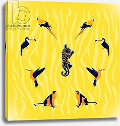 Постер Хантли Клэр (совр) animals-yellow-black
