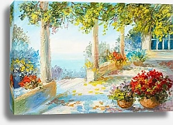 Постер Терраса на берегу моря 