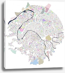 Постер Париж: Геометрия улиц и мечты