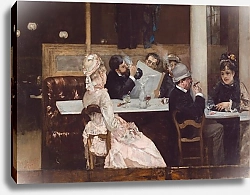 Постер Жервекс Анри Сцена в кафе в Париже