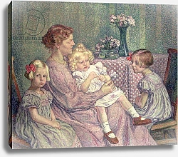 Постер Руссельберг Тео Madame van de Velde and her Children, 1903