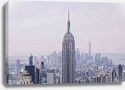 Постер Вид на Нью-Йорк с высоты птичьего полета