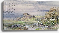 Постер Колинз Уильям Coast Scene with Children in the Foreground, 19th century