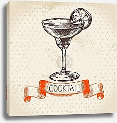 Постер Иллюстрация с коктейлем маргарита