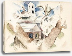 Постер Демут Чарльз Bermuda No. 1, Tree and House