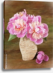 Постер Маленький букет розовых пионов