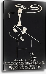 Постер Неизвестен Gamble a nickle. Black & White.