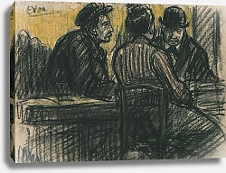 Постер Мигем Юджин Ван Tafelgesprek in een havenkroeg