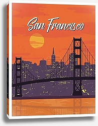 Постер Сан-Франциско: Закат над Золотыми Воротами