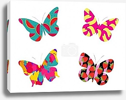 Постер Бабочки с рисунком ягод и фруктов