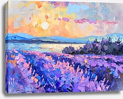 Постер Provence: lavender at sunset