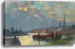 Постер Лебур Альбер Le Port Et La Cathédrale De Rouen