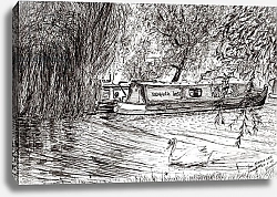 Постер Бут Александр Винсент (совр) Narrow boats Cambridge, 2005,
