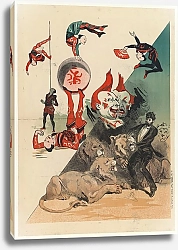 Постер Шере Жюль Hippodrome – acrobates japonais, clowns et dompteur de fauves