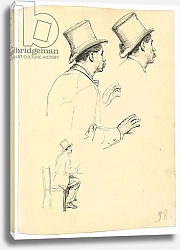 Постер Репин Илья Studies for 'A Parisian Cafe': Sideview of Man's Head with Hat, c. 1872-1875
