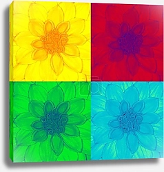 Постер Пион в стиле поп-арт