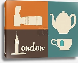 Постер Лондон, символы Англии 4
