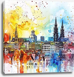 Постер Brussels skyline