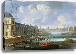 Постер Школа: Французская The Seine Viewed Towards the Pont-Neuf, the Louvre and the College Mazarin, c. 1675