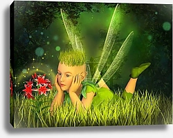 Постер Эльф в сказочном лесу