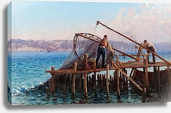 Постер Зонаро Фаусто Fishermen Bringing in the Catch