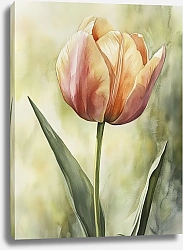Постер Melody of a tulip in a spring garden