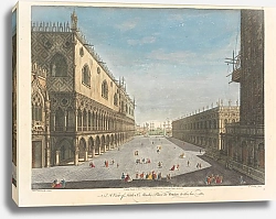 Постер Баулес Томас 3 Вид на маленькую площадь Святого Марка в Венеции и море