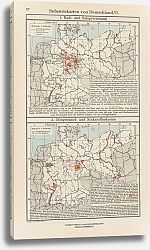 Постер Фридрих Эрнст Industriekarten von Deutschland VI